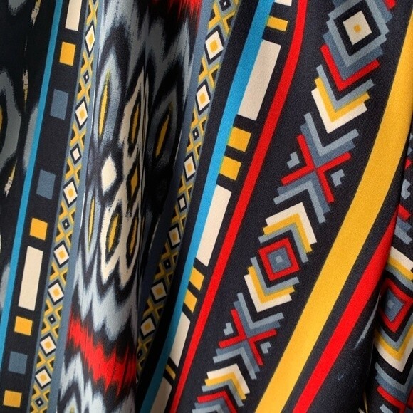 Melissa Paige Geometric Pants Stretchy Size M/L - Picture 4 of 6